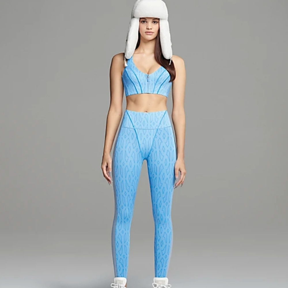 MESH MONOGRAM TIGHTS
